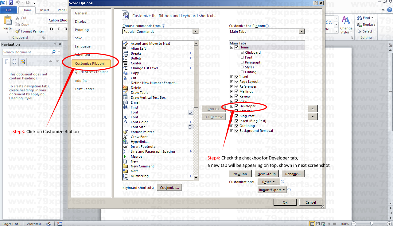  How To Add Drop down Menu In Microsoft Word 2010 